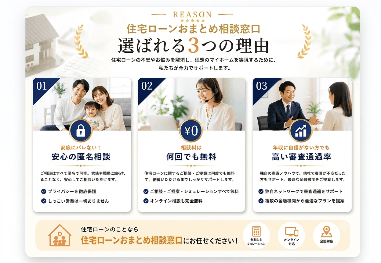住宅ローンおまとめ相談窓口が選ばれる理由